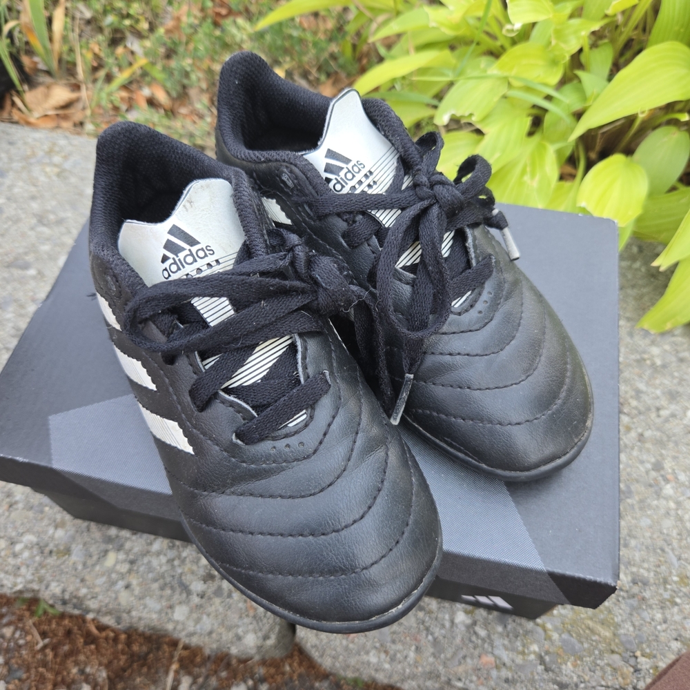 Adidas Kids Black and White Sneakers